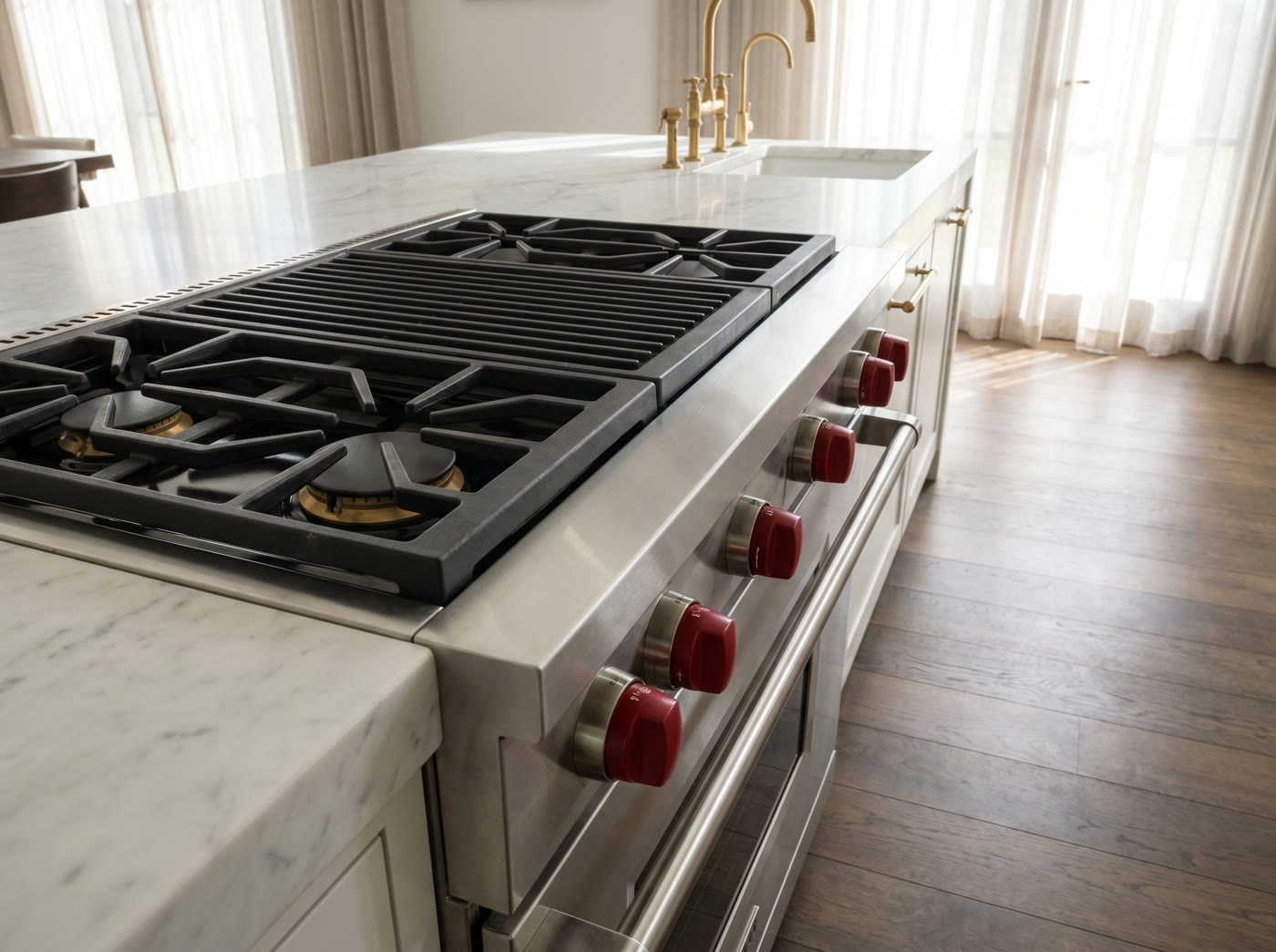 Cooking service in a luxury kitchen