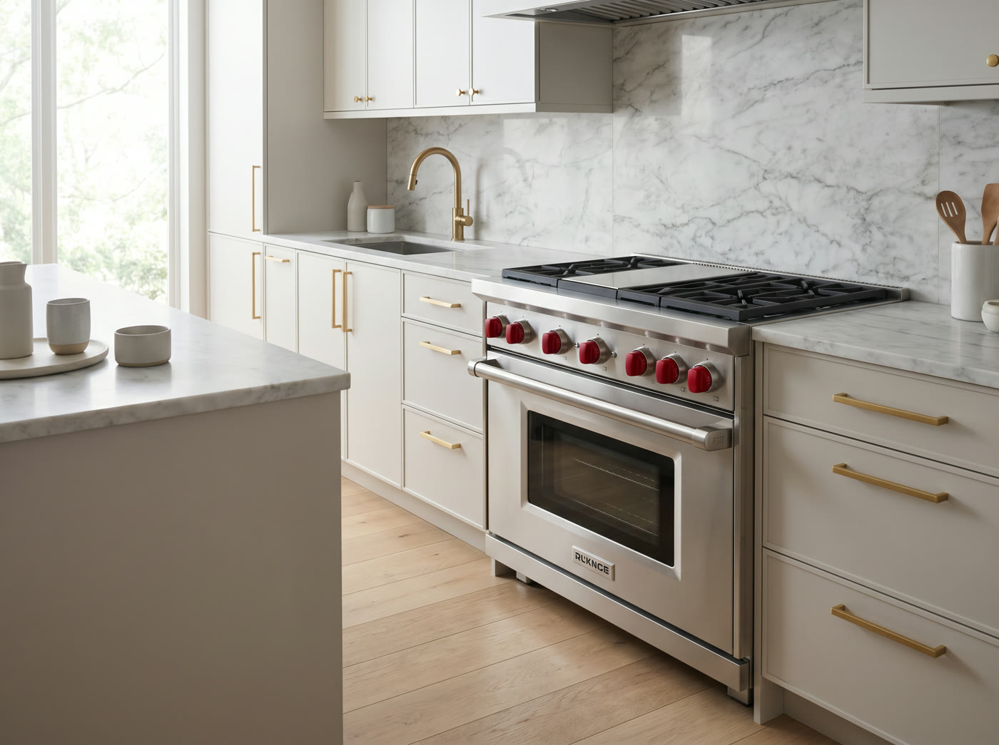 Cooking service in a luxury kitchen