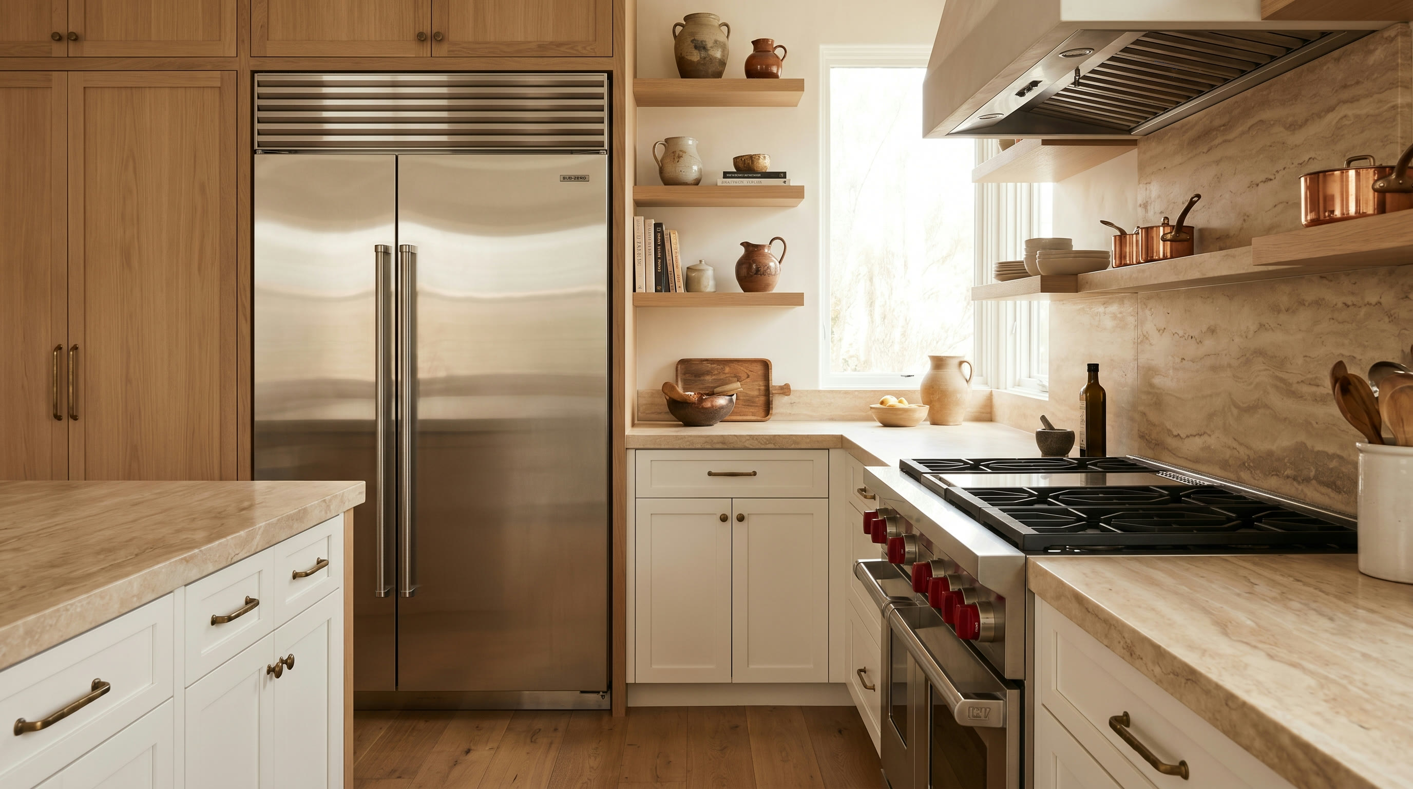 Dishwashers service in a luxury kitchen